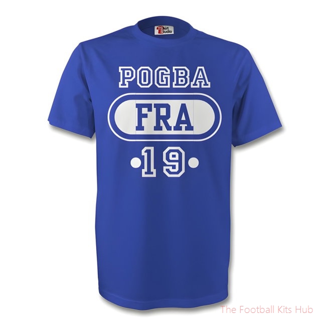 Paul Pogba France Fra T-shirt (blue)-unisoccer store